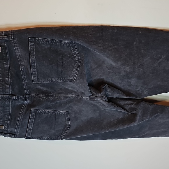 American Eagle Stretch Size 12 Corderoy Mom Straight Leg Jeans - Dark Gray - Picture 4 of 8